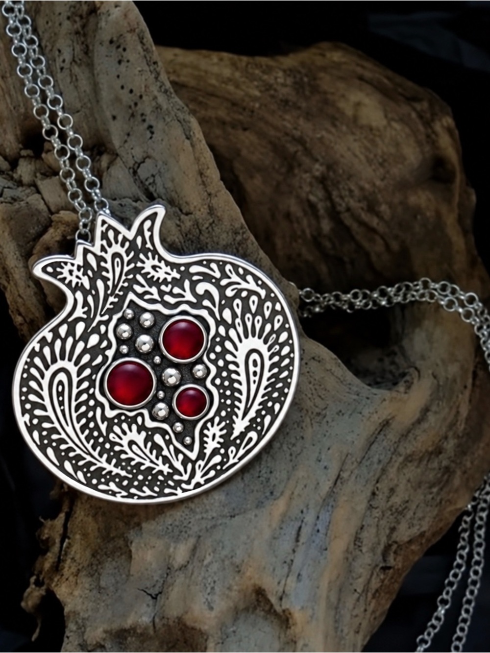 Fruit of the Dead~ Pomegranate Persephone Adonis Greek Gods Spinel Seed Necklace - Picture 7 of 9